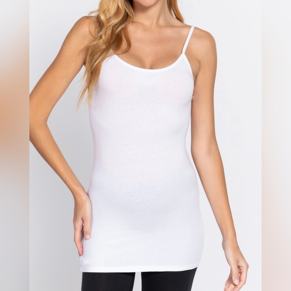 #83481 🛑M,L Basic Cami Top with Adjustable Straps